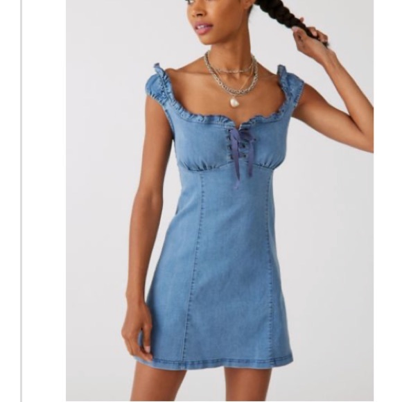 Urban Outfitters Dresses & Skirts - Urban Outfitters Nayda Ruffle Denim Dress🆕